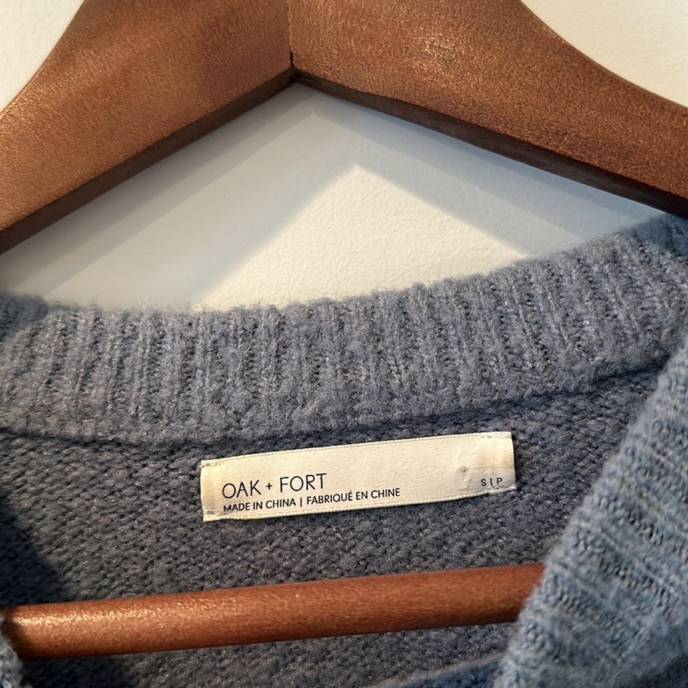 OAK + FORT Brown Crew Neck Sweater - Picture 4 of 7